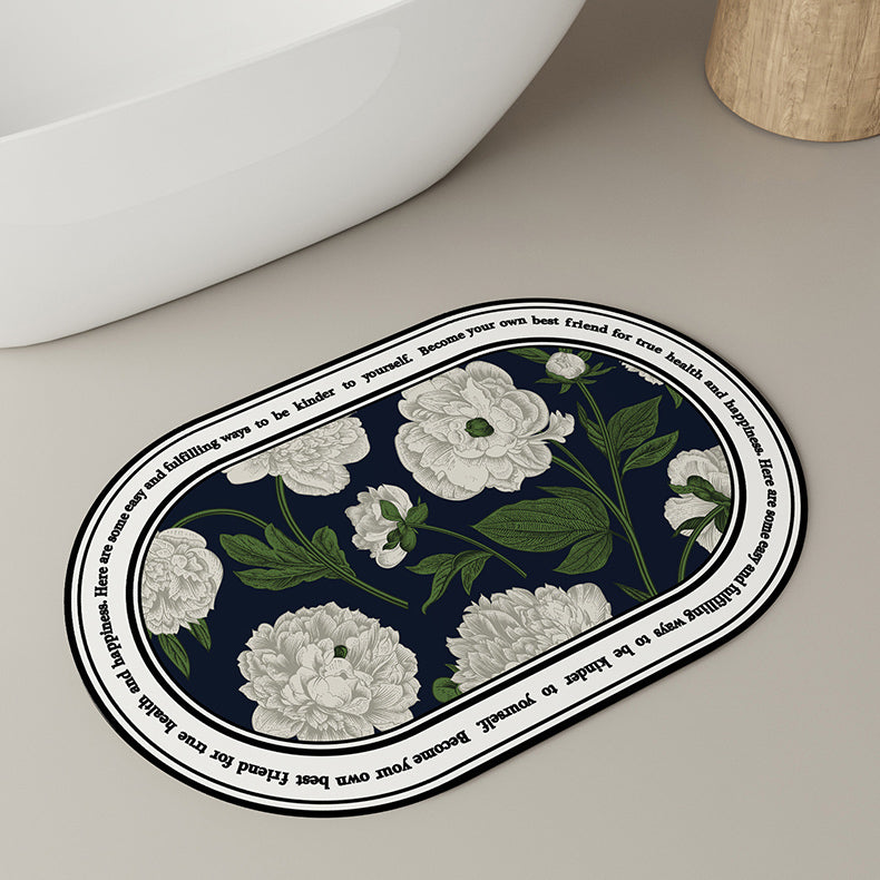 5design brilliant flower bath mat