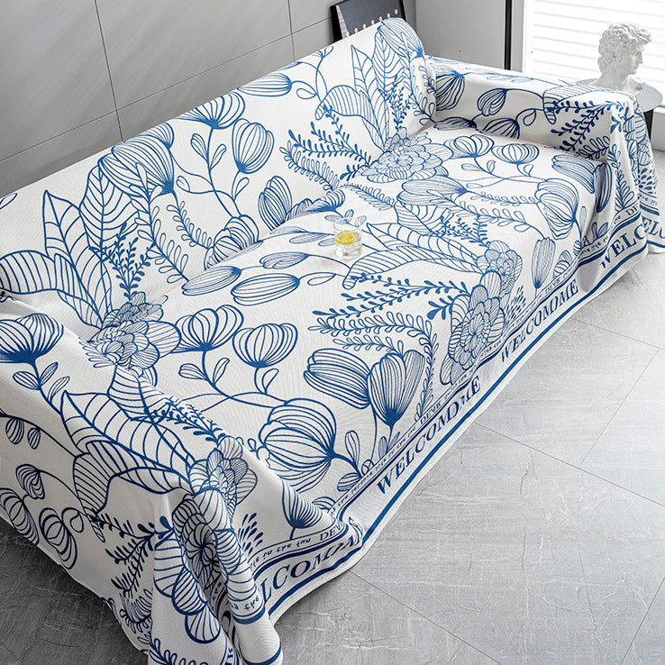 4design flower Ice silk sofa cover