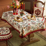 2design dark red vintage flower table cloth