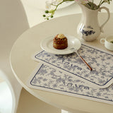 2color french flower velvety place mat