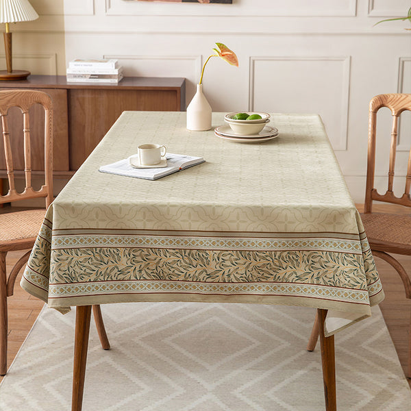 leaves art logo table cloth