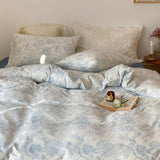 2color detailed picture bedlinen set