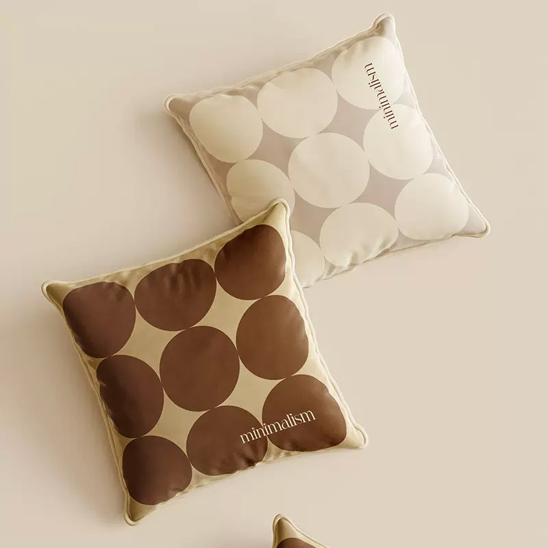brown circle minimalism cushion