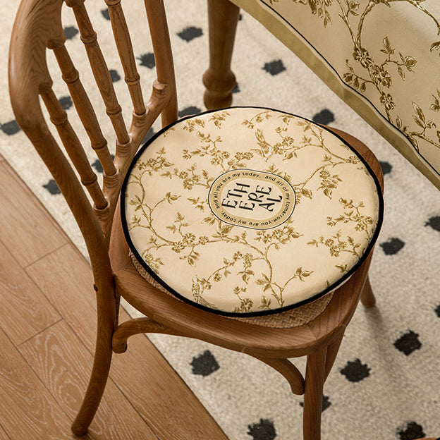 south wood beige round cushion