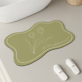 6color drawing tulip bath mat