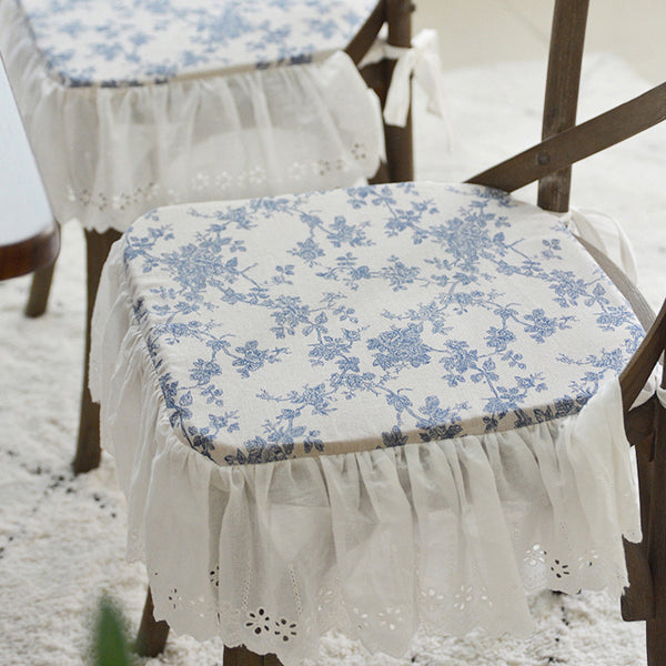 blue flower chair cover