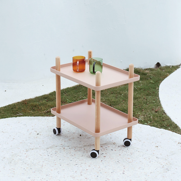 pink brown trolley
