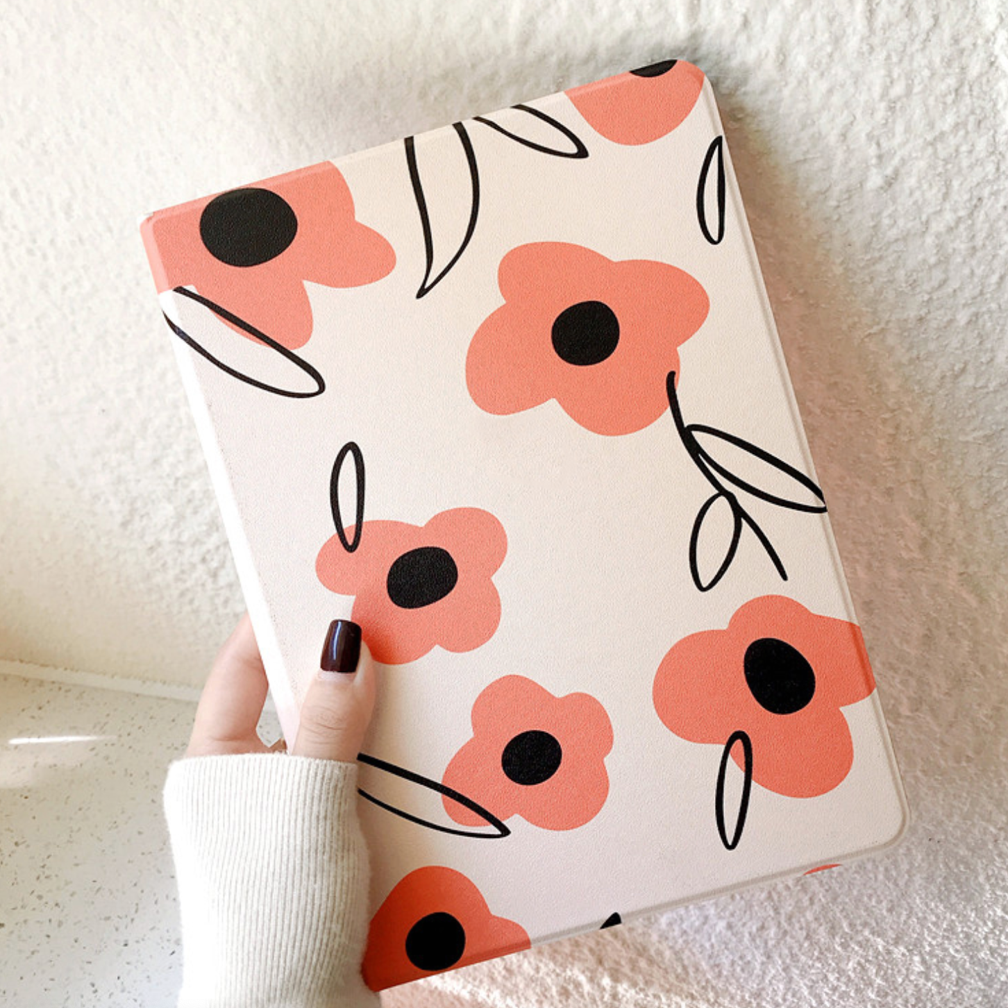 orange flower iPad case