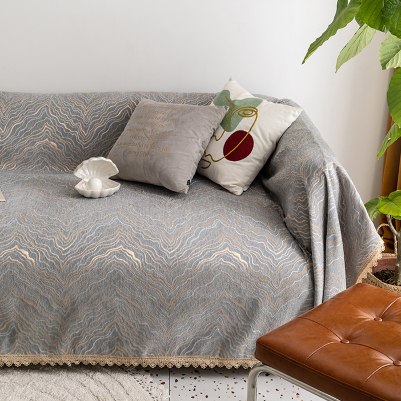 6color chenille sofa cover