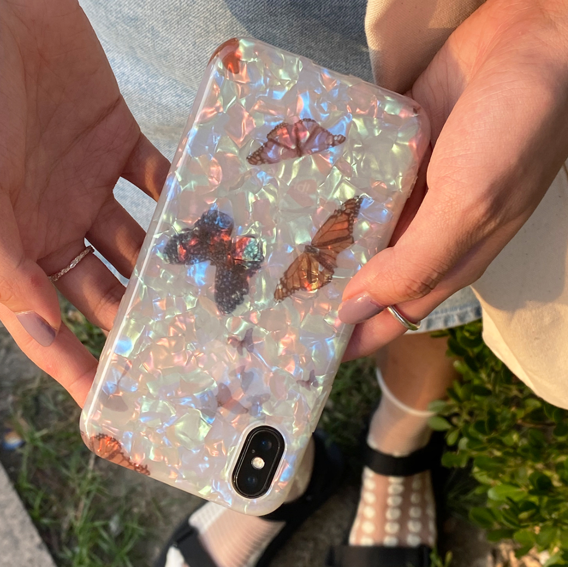 butterfly crystal iPhonecase