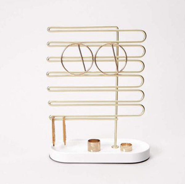 gold jewelry storage stand