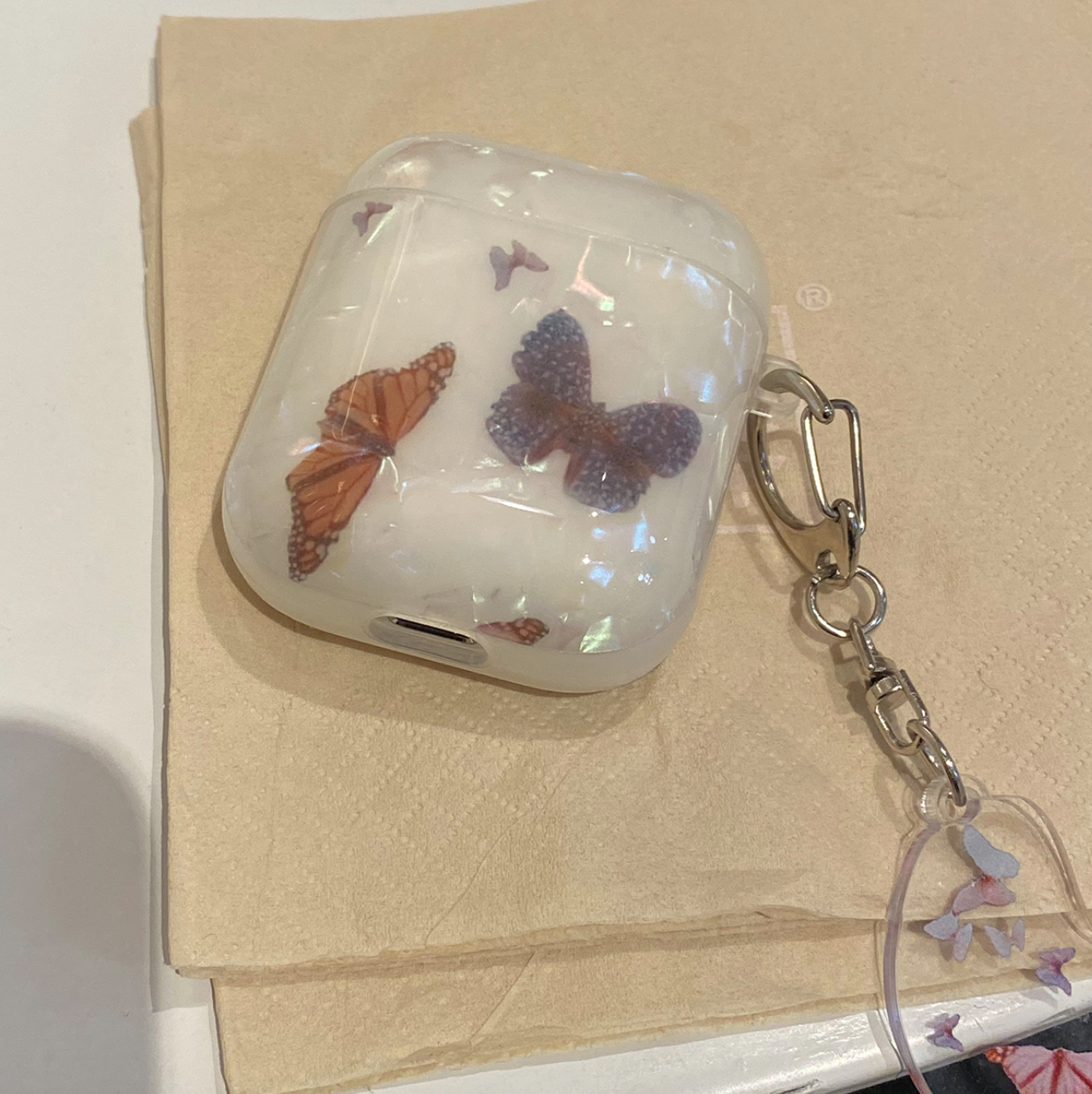 butterfly crystal Airpods case