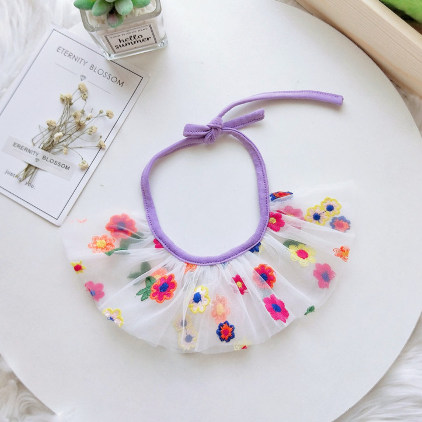 colorful flower neckwear