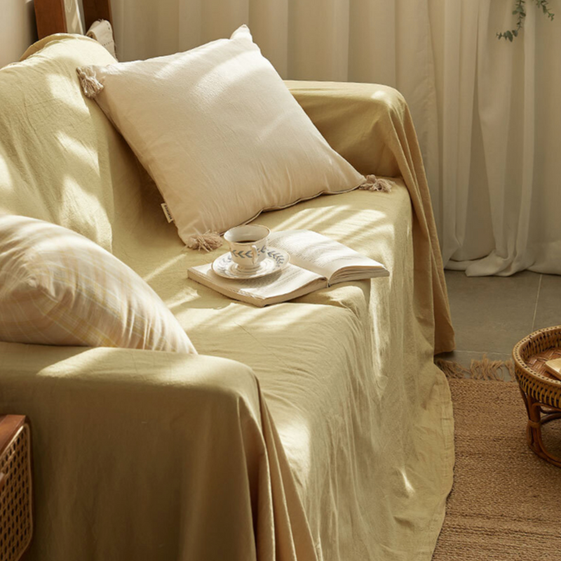 3color colorful cotton sofa cover