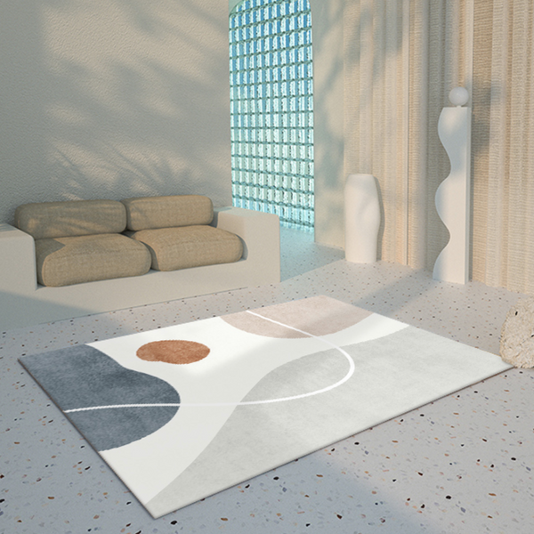 blue motif 3design square carpet