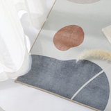 blue motif 3design square carpet