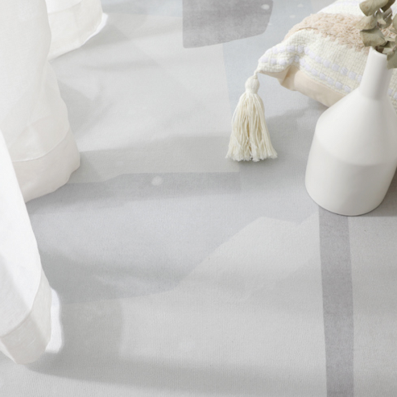 blue motif 3design square carpet