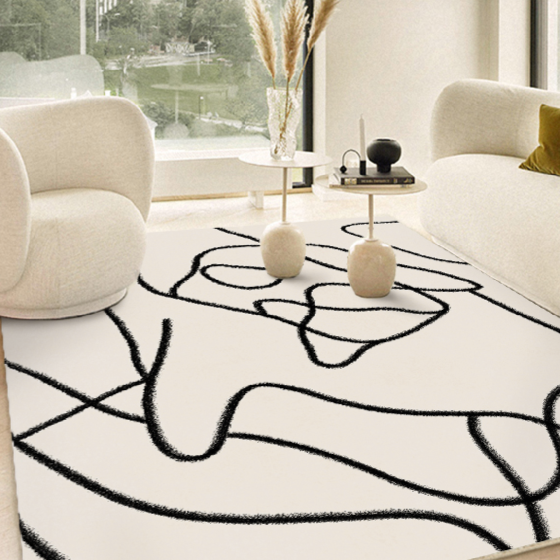 monotone art 4design square carpet