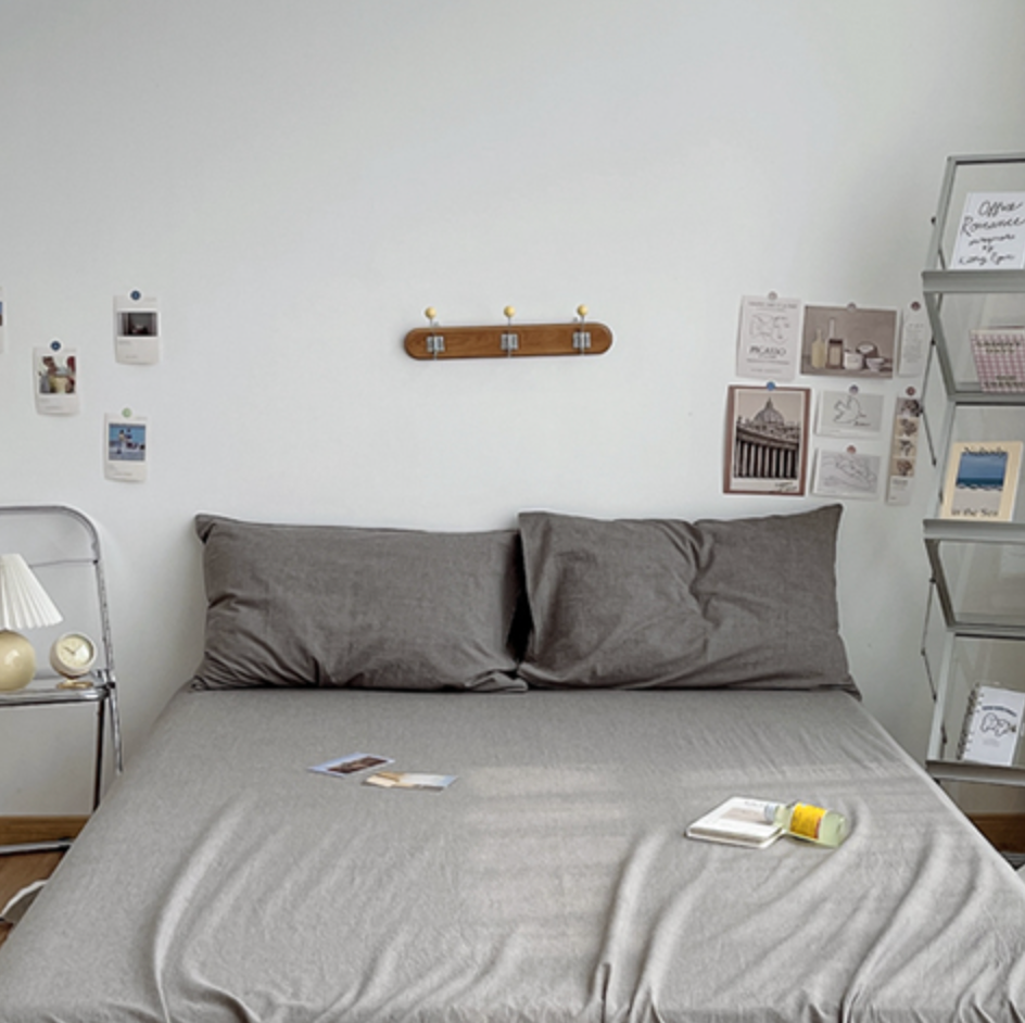 【大人気】19color simple mattress sheet & pillow sheets set