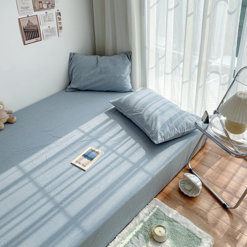 19color simple mattress sheet & pillow sheets set