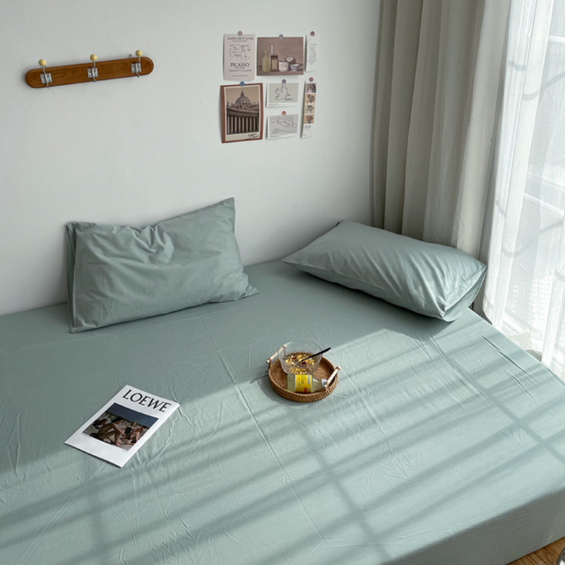 19color simple mattress sheet & pillow sheets set