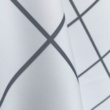 gray check curtain