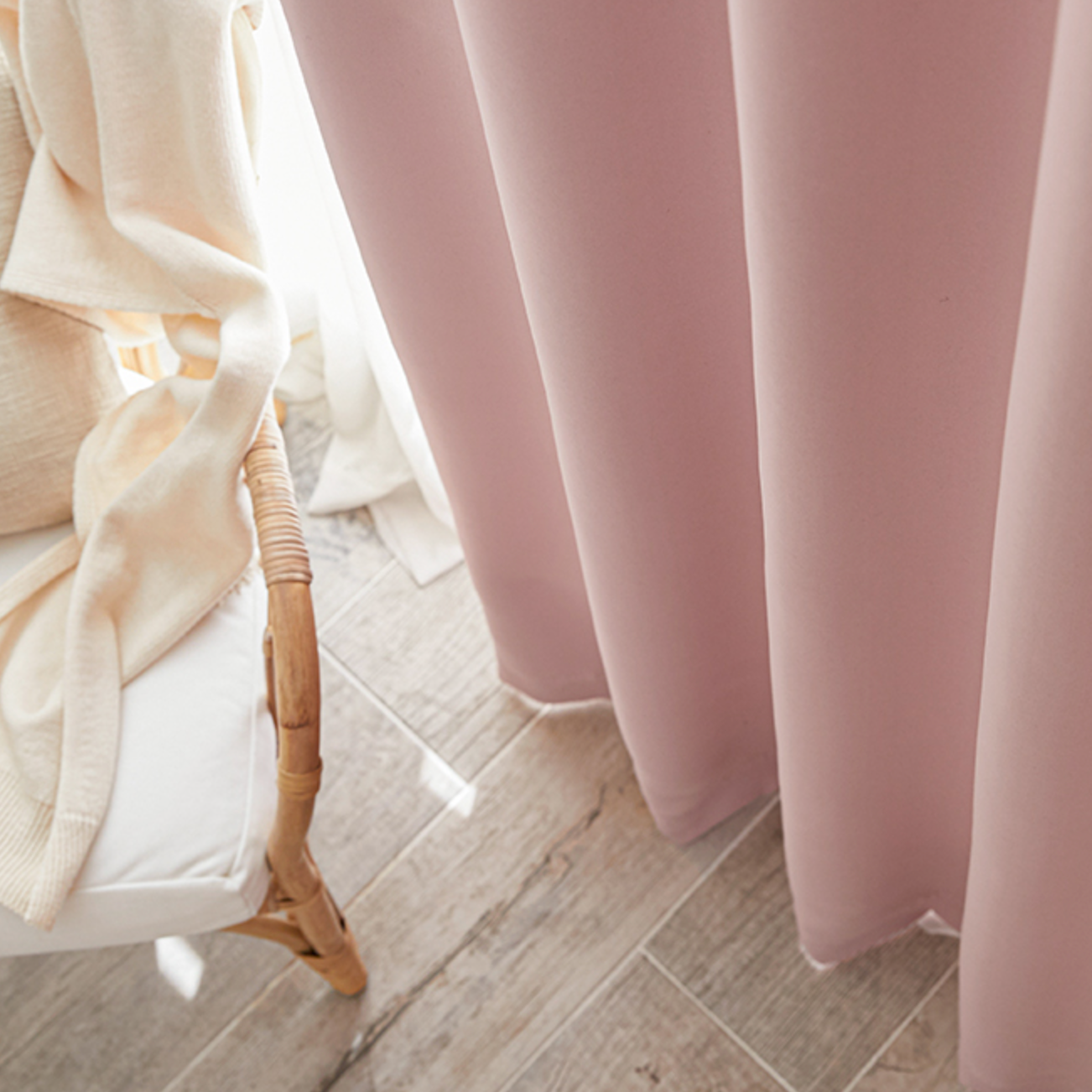 simple pink curtain