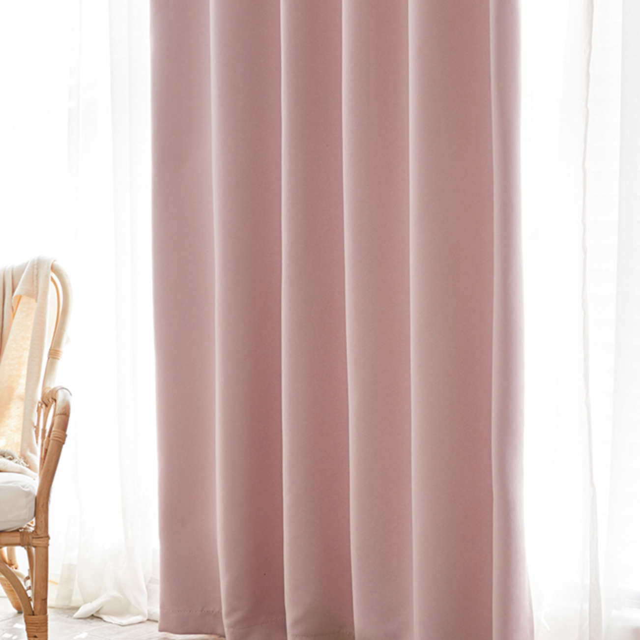 simple pink curtain
