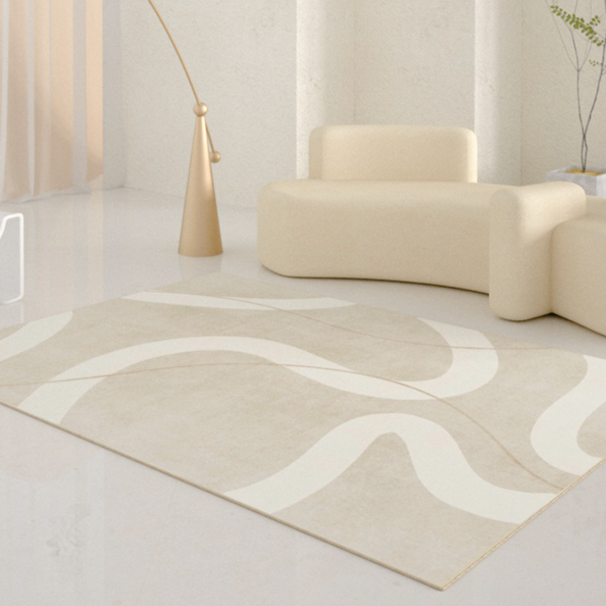 【ベストセラー】light color 8design square carpet