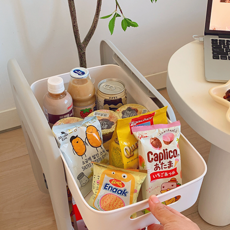 2type white × gray storage trolley