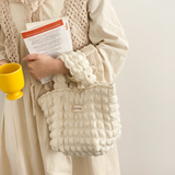 beige bubble mini hand bag