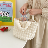 beige bubble mini hand bag