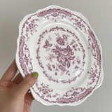 【即納】vintage display pink flower plate