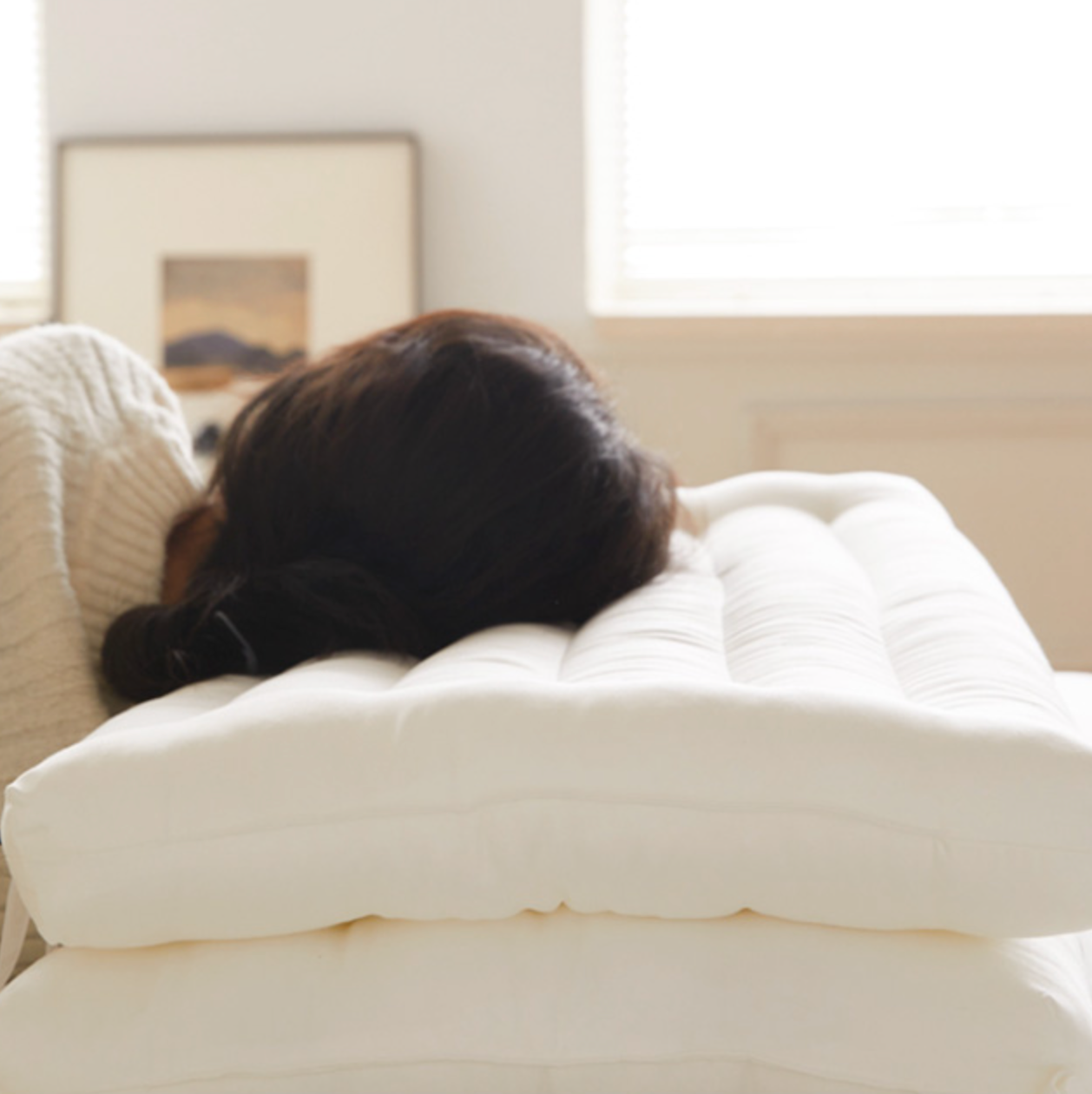 simple nordic heart pillow