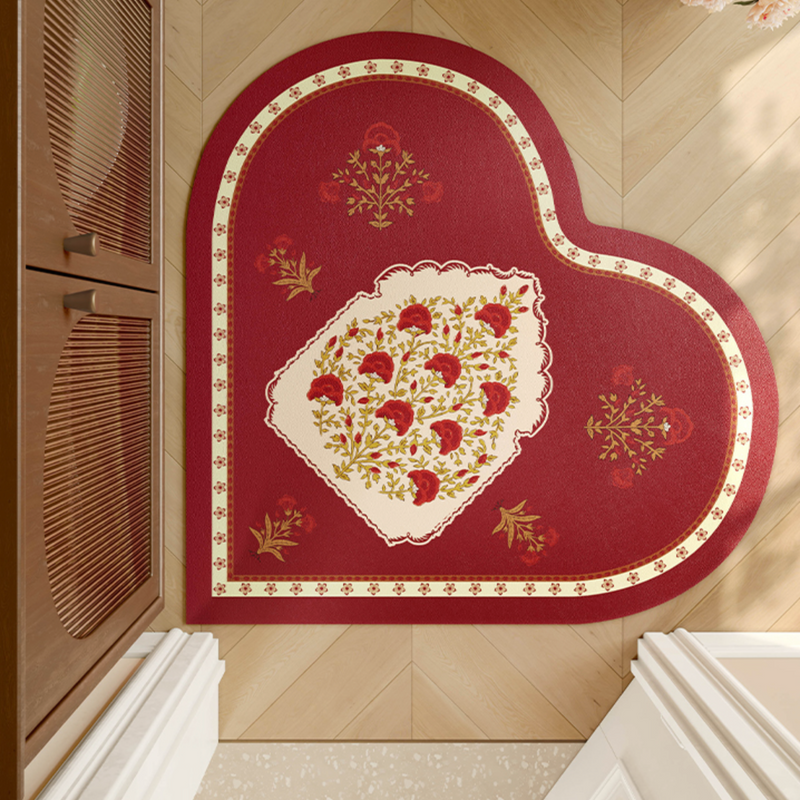 3design heart red mat