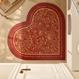 3design heart red mat