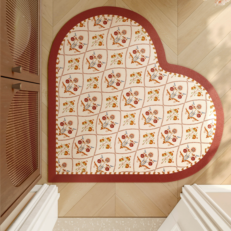 3design heart red mat