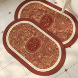 red rose bath mat