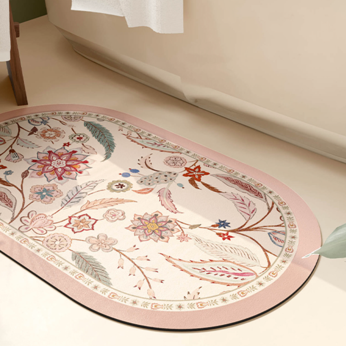 pink cornelia bath mat