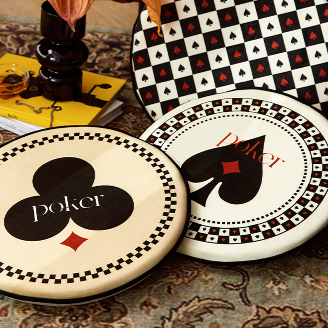 4design poker round cushion