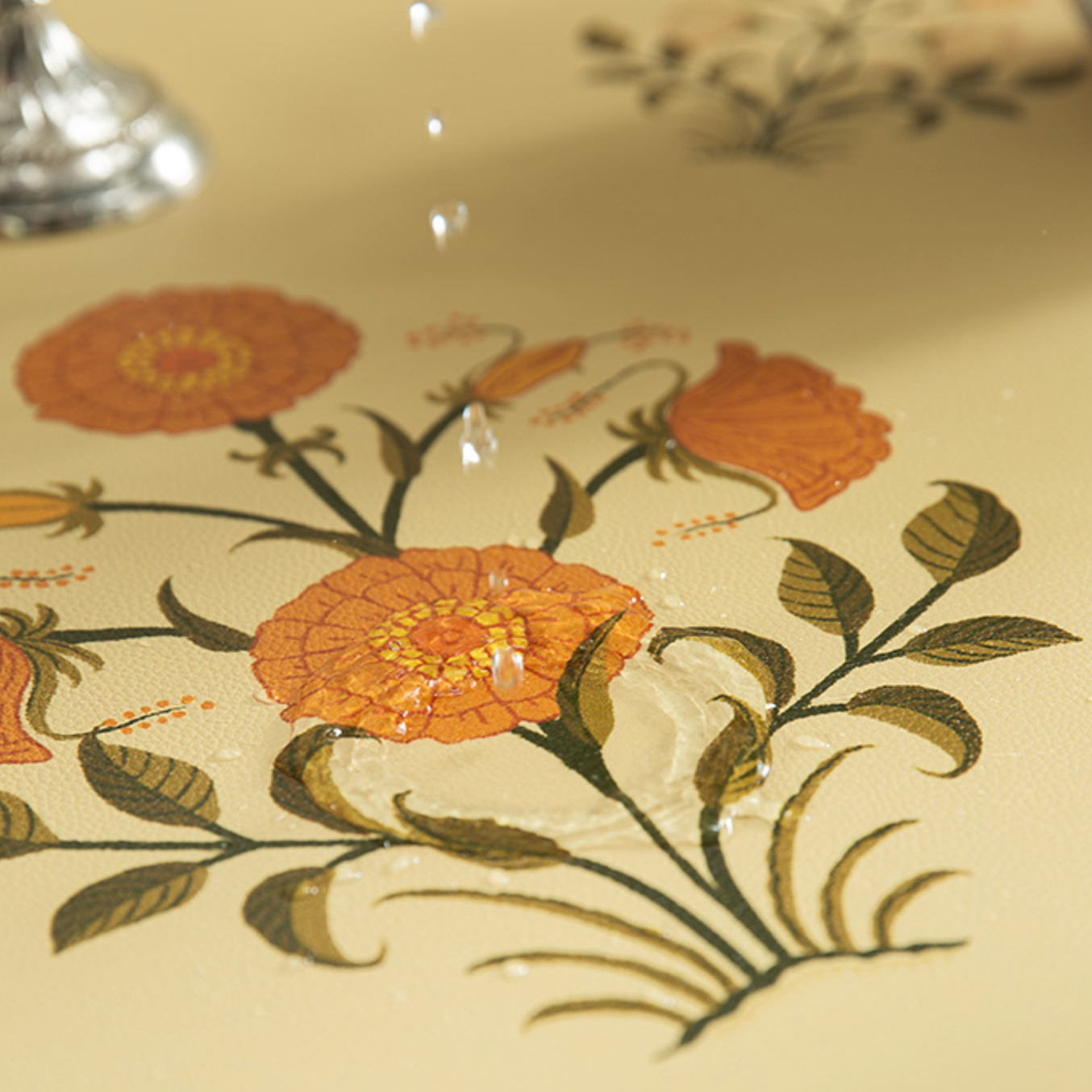 american orange flower place mat