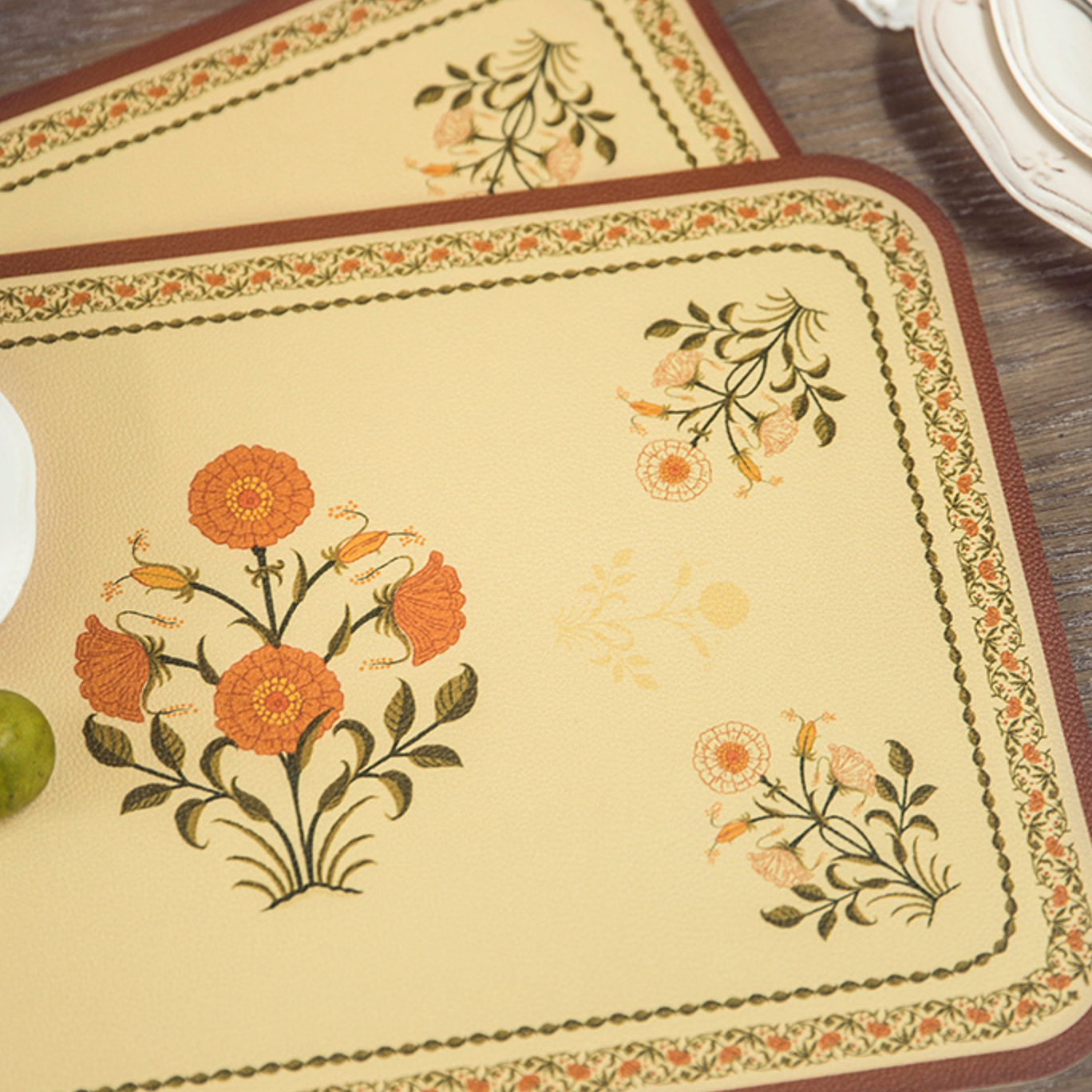 american orange flower place mat