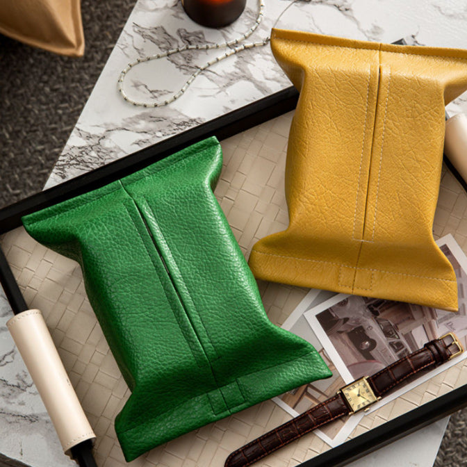 7color stylish leather tissue case