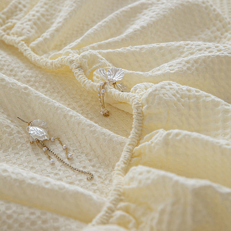 8color waffle cotton mattress sheets