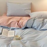 8color pastel bicolor duvet cover