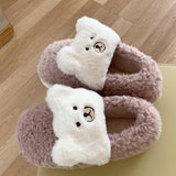 4color fur bear roomshoes