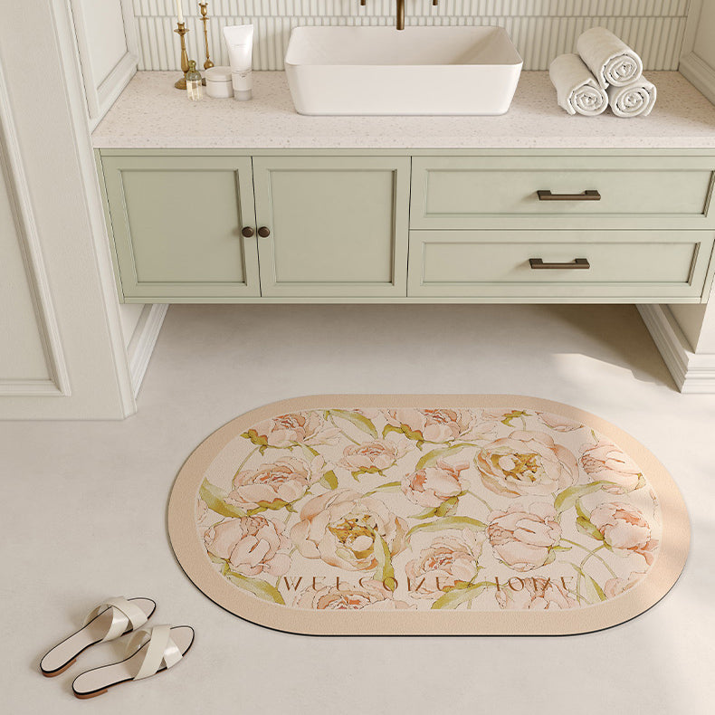 4design romantic flower bath mat