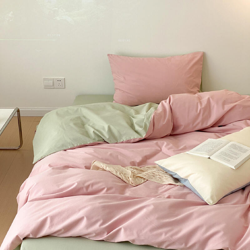 8color pastel bicolor duvet cover
