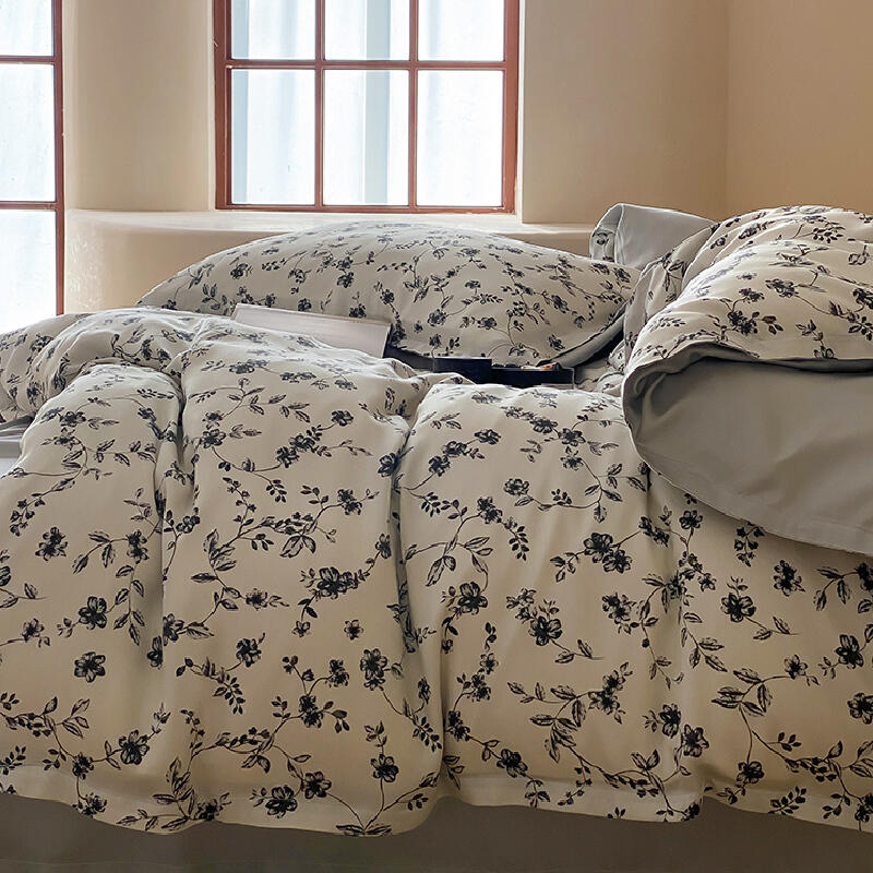8design monotone modern flower bedlinen set