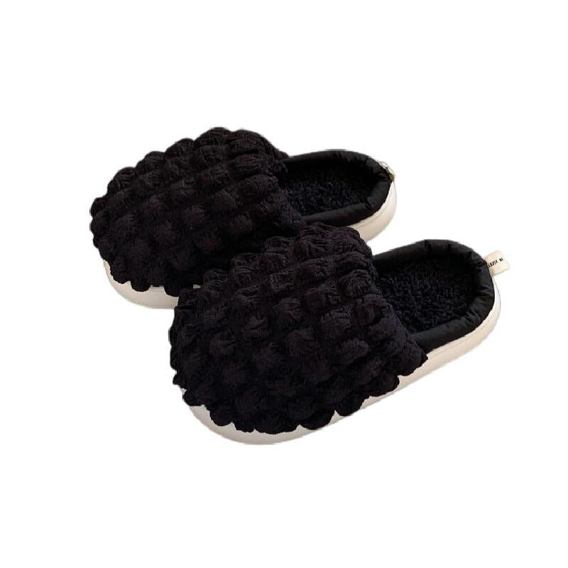 2color quilted down platform roomshoes